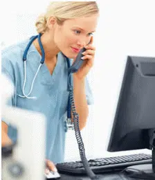 Nurse on the phone